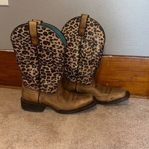 Ariat Brown and Leopard Print Women's Boots